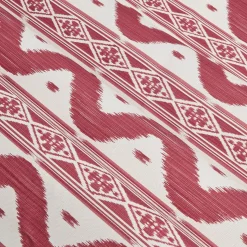 New Mrs. Alice Raspberry Pink Ikat Stripe Fabric
