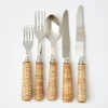 Clearance Mrs. Alice Rattan Cutlery (5 Piece)