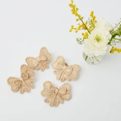 Discount Mrs. Alice Rattan Napkin Bows (Set Of 4)