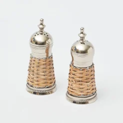 Clearance Mrs. Alice Rattan Salt & Pepper Set