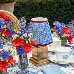 Discount Mrs. Alice Rechargeable Lamp With Blue Lotus Lampshade