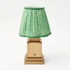 Mrs. Alice Rechargeable Lamp With Green Lotus Lampshade
