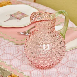 Online Mrs. Alice Rose Hobnail Jug With Emerald Handle