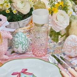 Mrs. Alice Rose Pink Hobnail Water Glasses & Jug Set