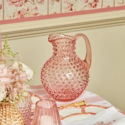 Discount Mrs. Alice Rose Pink Hobnail Water Glasses & Jug Set