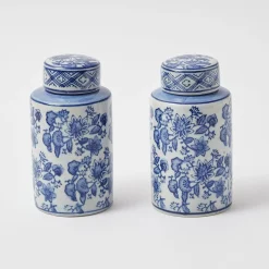 Best Mrs. Alice Round Chinoiserie Ginger Jars (Pair)