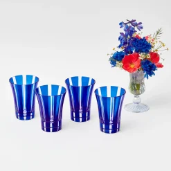 Mrs. Alice Royal Blue Positano Glasses (Set Of 4)