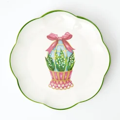 Clearance Mrs. Alice Scalloped Easter Dinner & Starter Plate (Set Of 8)