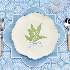 Sale Mrs. Alice Scalloped Lily Of The Valley Dinner Plate