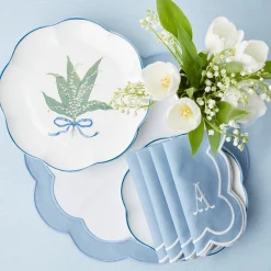 Sale Mrs. Alice Scalloped Lily Of The Valley Dinner Plate