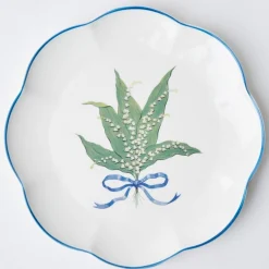 Sale Mrs. Alice Scalloped Lily Of The Valley Dinner Plate