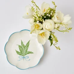 Mrs. Alice Scalloped Lily Of The Valley Starter Plate (Set Of 4)