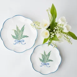 Hot Mrs. Alice Scalloped Lily Of The Valley Starter Plate