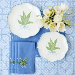 Hot Mrs. Alice Scalloped Lily Of The Valley Starter Plate