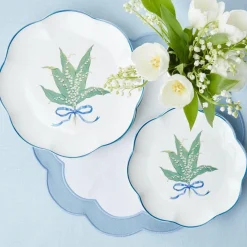 Hot Mrs. Alice Scalloped Lily Of The Valley Starter Plate