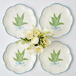 Mrs. Alice Scalloped Lily Of The Valley Dinner Plate (Set Of 4)
