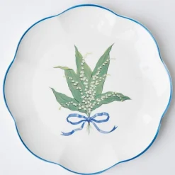 Mrs. Alice Scalloped Lily Of The Valley Dinner Plate (Set Of 4)