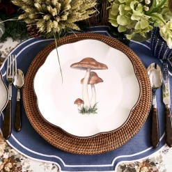 Mrs. Alice Scalloped Mushroom Dinner Plate (Set Of 4)