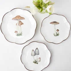 Mrs. Alice Scalloped Mushroom Dinner Plate (Set Of 4)