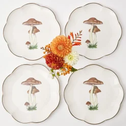 Hot Mrs. Alice Scalloped Mushroom Dinner Plate (Set Of 4)