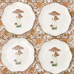 Hot Mrs. Alice Scalloped Mushroom Dinner Plate (Set Of 4)
