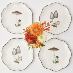 Discount Mrs. Alice Scalloped Mushroom Starter Plates (Set Of 4)