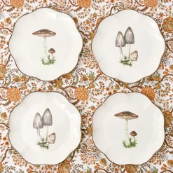 Clearance Mrs. Alice Scalloped Mushroom Starter Plates (Set Of 4)