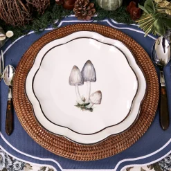 Online Mrs. Alice Scalloped Mushroom Starter Plate (Grey)