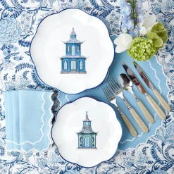New Mrs. Alice Scalloped Pagoda Dinner Plate (Set Of 4)