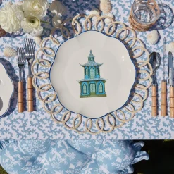 New Mrs. Alice Scalloped Pagoda Dinner Plate (Set Of 4)