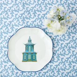 New Mrs. Alice Scalloped Pagoda Dinner Plate (Set Of 4)