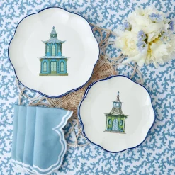 Hot Mrs. Alice Scalloped Pagoda Starter Plate (Set Of 4)