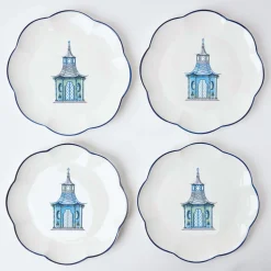 Discount Mrs. Alice Scalloped Pagoda Starter Plate (Set Of 4)