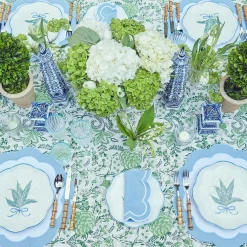 Mrs. Alice Serena Applique Blue Placemats (Set Of 4)