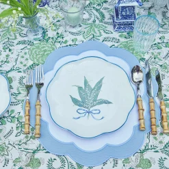 Mrs. Alice Serena Applique Blue Placemats (Set Of 4)