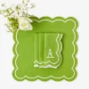 Clearance Mrs. Alice Serena Applique Green Napkins (Set Of 4)