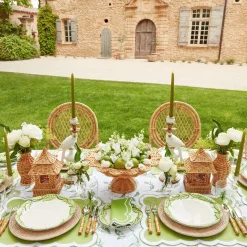 New Mrs. Alice Serena Applique Green Placemats & Napkins (Set Of 4)