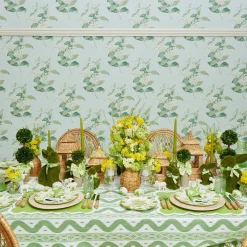New Mrs. Alice Serena Applique Green Placemats & Napkins (Set Of 4)
