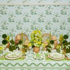 Clearance Mrs. Alice Serena Applique Green Placemats (Set Of 4)