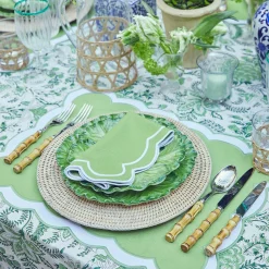 Clearance Mrs. Alice Serena Applique Green Placemats (Set Of 4)