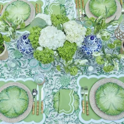 Clearance Mrs. Alice Serena Applique Green Placemats (Set Of 4)