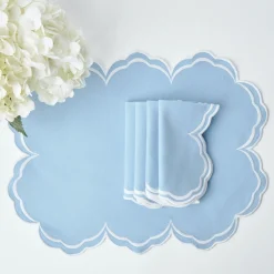 New Mrs. Alice Serena Cornflower Blue Napkins (Set Of 4)