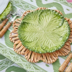 New Mrs. Alice Serena Green Cabbage Dinner Plate (Set Of 4)