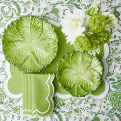New Mrs. Alice Serena Green Cabbage Dinner Plate (Set Of 4)