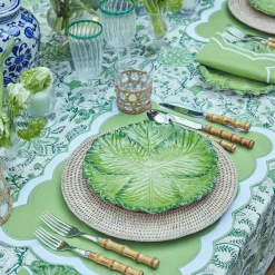 Outlet Mrs. Alice Serena Green Cabbage Dinner Plate (Set Of 4)