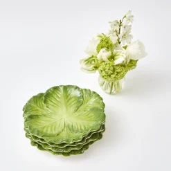 Mrs. Alice Serena Green Cabbage Starter Plate (Set Of 4)