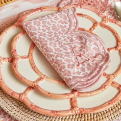 Sale Mrs. Alice Serena Pink Leopard Napkins (Set Of 4)