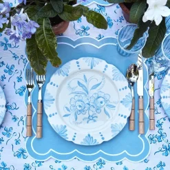 New Mrs. Alice Seville Blue Gardenia Dinner Plate (Set Of 4)