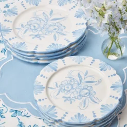 New Mrs. Alice Seville Blue Gardenia Dinner Plate (Set Of 4)