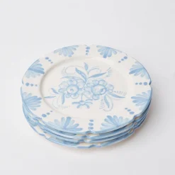 New Mrs. Alice Seville Blue Gardenia Dinner Plate (Set Of 4)